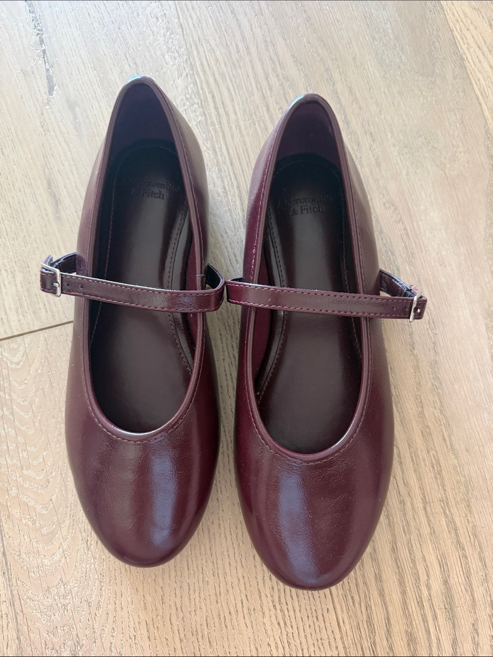 Abercrombie & Fitch Burgundy Mary Jane Flats